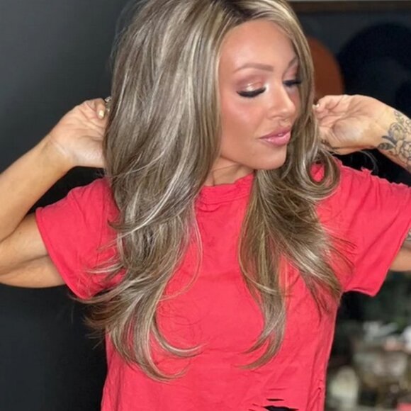 Napa Synthetic Wig in Walnut Buttercream Lace Front Mono Top - Picture 2 of 5